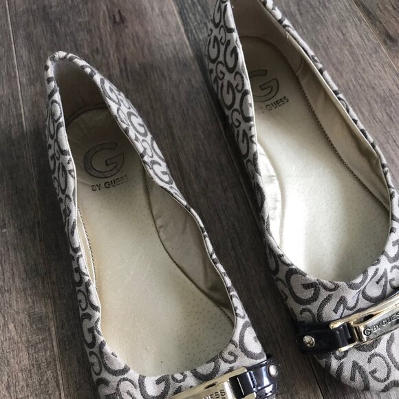 Vintage Y2K G by Guess Farrah 2 Monogram Ballet Flats Shoes - Women's Size 7 - Picture 11 of 14